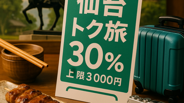 2月9日開始仙台市の割引キャンペーン『仙台トク旅』30％上限3000円